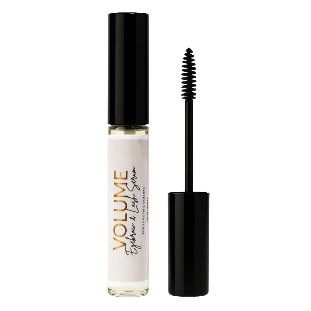 Lash Serum for Thicker, Fuller Eyelashes & Brows - Castor & Jojoba Oil, 3 Month Supply with Brush Applicator