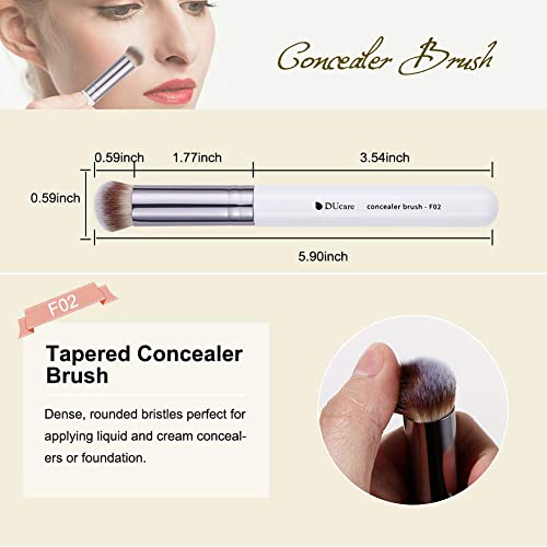 DUcare 4-Piece Professional Flat Top Kabuki Makeup Brush Set