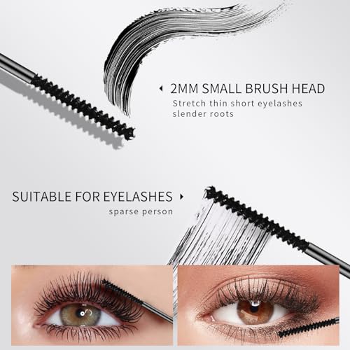 KUNSHNBEI 4D Ultra Fine Black Waterproof Mascara for Fine Short Lashes
