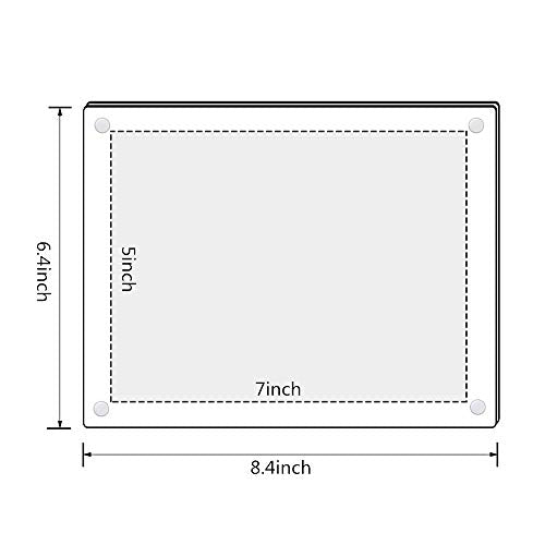 5x7 Floating Acrylic Picture Frame with Metal Standoff - Frameless Wall Display