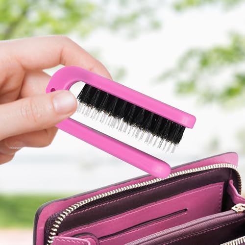2 Pack Foldable Boar Bristle Hair Brush - Travel Size Pink
