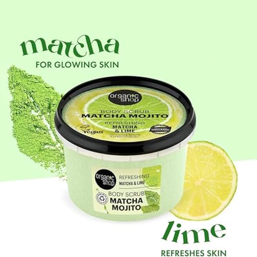 Organic Shop Matcha & Lime Exfoliating Body Scrub, 250ml