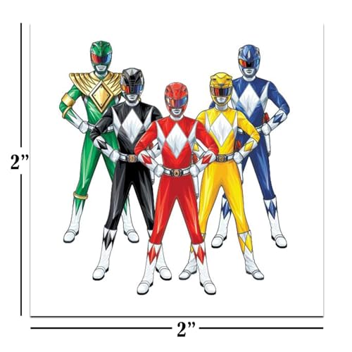 Power Rangers Kids Temporary Tattoos Party Favors Bundle 72 Pack