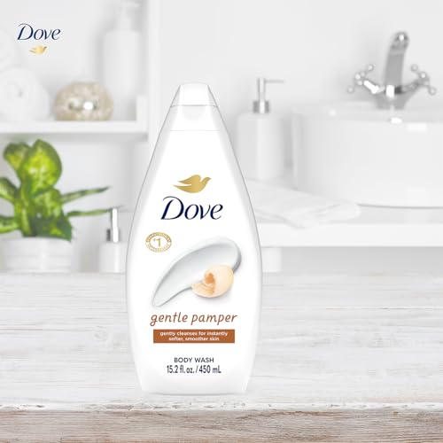 Dove Gentle Pamper Body Wash 2-Pack, Warm Vanilla, 15.22 Oz Each