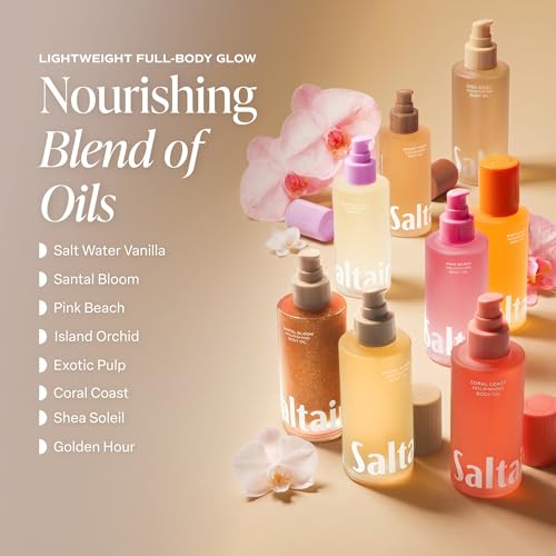 Saltair Body Oil - Luxurious Salt Water Vanilla After Shower and Bath Oil for Women and Men. Botanical, Non-Greasy, Well-Absorbing Moisturizer for Hydrating Dry Skin ? 4oz Bottle