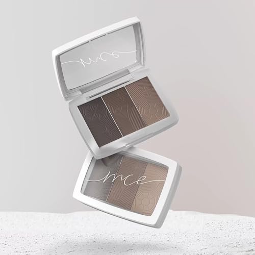 UOCK 3-Color Brow Powder Palette - Waterproof Eyebrow Kit for Natural, Defined Brows