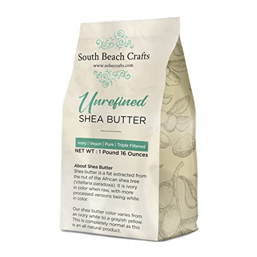 Grade A Raw African Shea Butter - 1 Pound for Skin & Hair Care