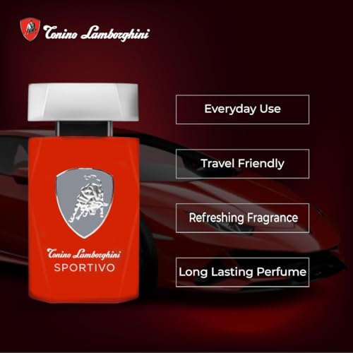 Tonino Lamborghini Sportivo Men EDT Spray 4.2 oz - Woody Spicy Fragrance