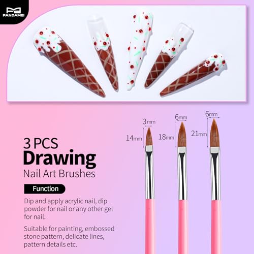Fandamei 33-Piece Nail Art Brush & Tool Set for Professional & DIY Manicure