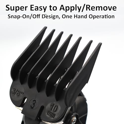 4-Piece Hair Clipper Guard Set for Wahl, 1/8" to 1/2" Cutting Guides