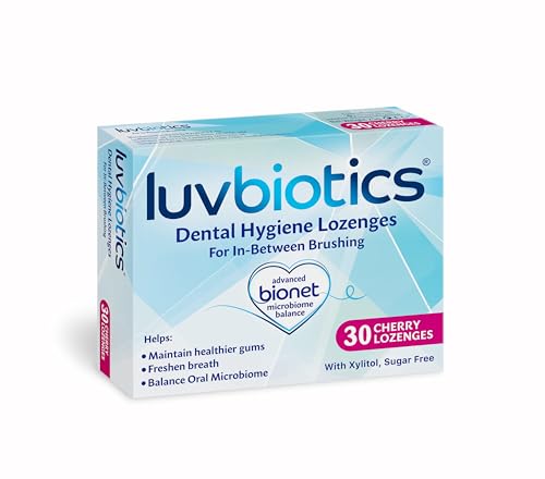 Luv Biotics Cherry Probiotic Lozenges with Xylitol & Aloe Vera - 30 Count Oral Care