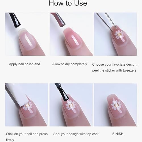 5D Silvery Star Nail Art Stickers for Creative Nail Decoration