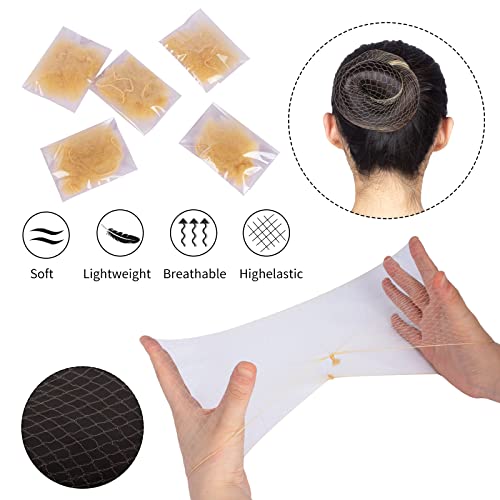 WeKen Blonde Invisible Hair Net 20 Inch - 100 Pcs Professional Food Service & Ballet Net