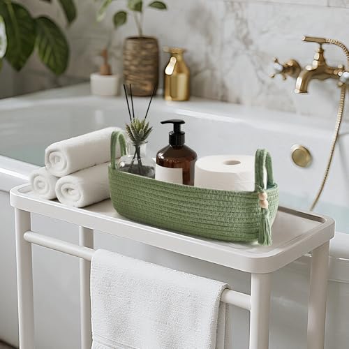 Mkono Boho Toilet Paper Basket - Decorative Cotton Organizer 13"L