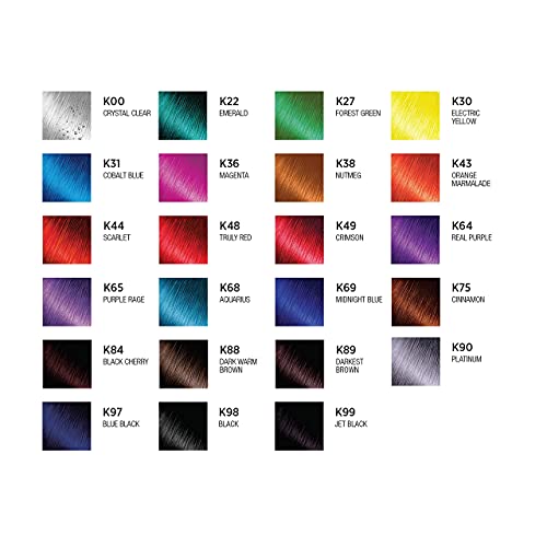 Kiss Express Semi-Permanent Hair Color - Vivid Black, 2 Count