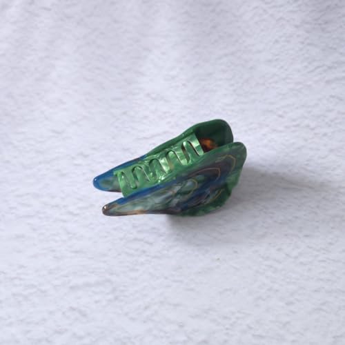 Green Mussel Acetate Hair Claw Clip for All Hair Types