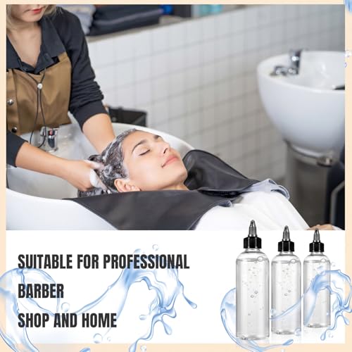 Barydat 24 Pcs 3 oz Clear Squeeze Bottles with Funnels for Hair Oil