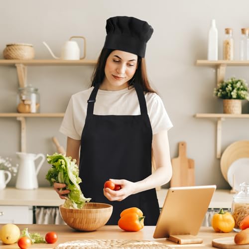 Adjustable Waterproof Chef Apron & Hat Set - 2 Pack