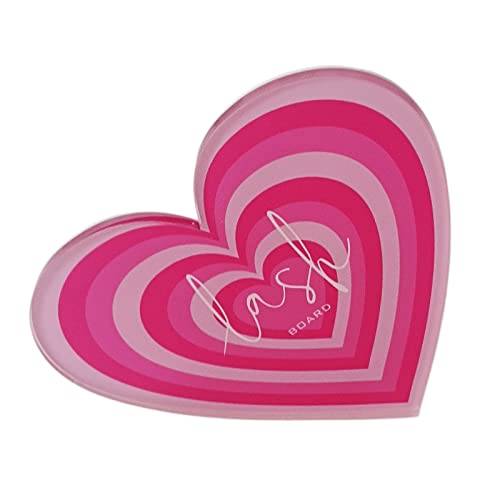 Heart-Shaped Acrylic Eyelash Extension Grafting Palette - 12x9cm