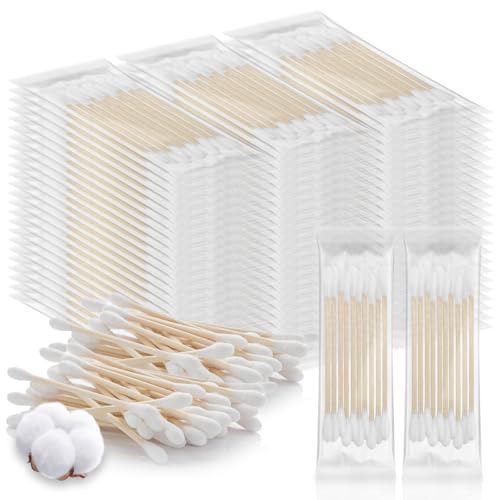 1200 Individually Wrapped Cotton Swabs - Travel Size Double Tipped Buds