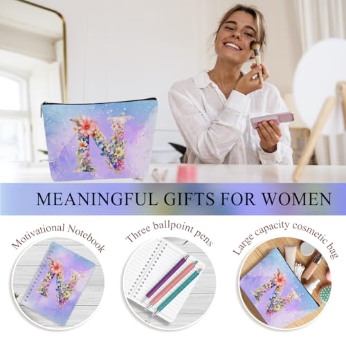 Personalized 6-Piece Monogrammed Gift Set with 20 oz Tumbler and Makeup Bag