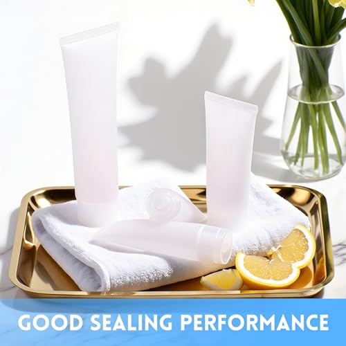 SYBL 100ml Clear Refillable Plastic Squeeze Tubes 20PCS - Cosmetic Sample Containers