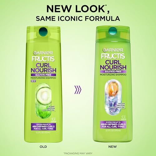 Garnier Fructis Curl Nourish Sulfate-Free Shampoo, 12.5 Fl Oz - Pack of 3
