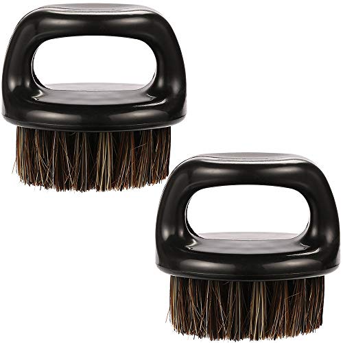 Borogo 2-Pack Beard Brush for Men - Soft Boar Bristle Grooming Tool