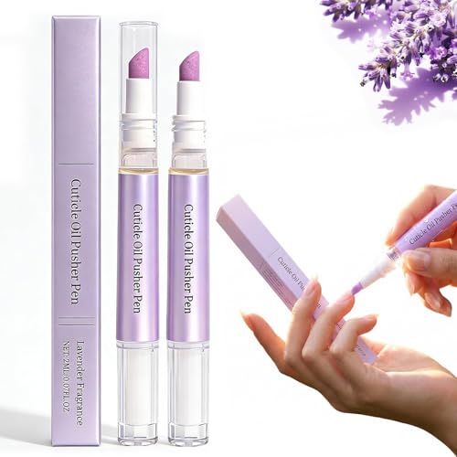 2-in-1 Ceramic Cuticle Oil Pusher Pen for Nail Care - 2ml