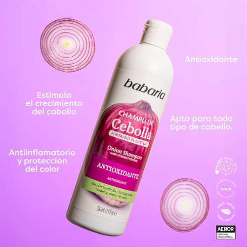 Babaria Onion Shampoo - Anti-Oxidant & Stimulating Hair Care 20 oz