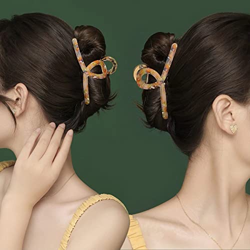 FAELBATY Acetate Hair Claw Clips Set - 4.7" Large, 3 Pcs (AcetateHairClip2)