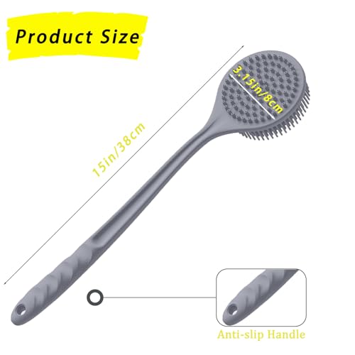 CHIYOSING 17-Inch Silicone Back Scrubber for Shower, Exfoliating Body Brush