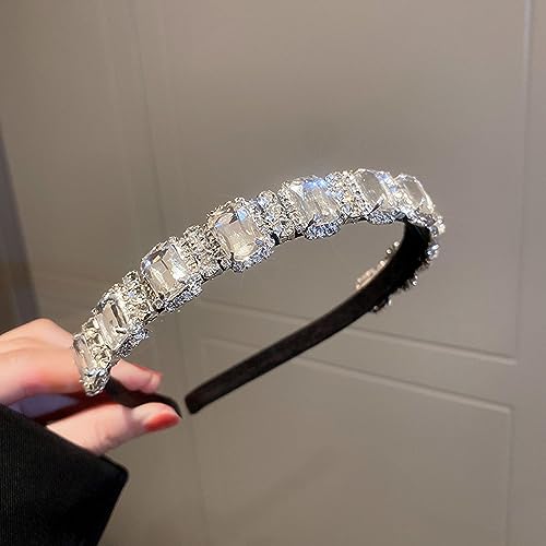 Sparkle Rhinestone Headband for Women Girls - Non-Slip Glitter Hair Accessory