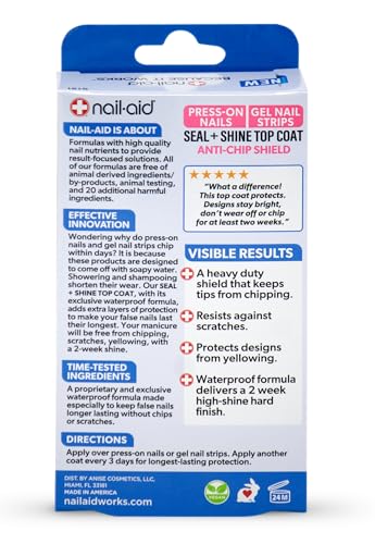 Nail-Aid Seal & Shine Top Coat - 0.55 Fl Oz (Pack of 2)