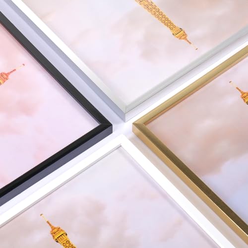 Upsimples 5x7 Picture Frame Set of 3 - White Photo Frames for Wall & Tabletop