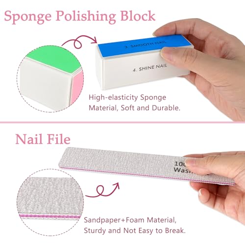 LNAUJS Nail Files and Buffers Set - 10-Piece Professional Kit