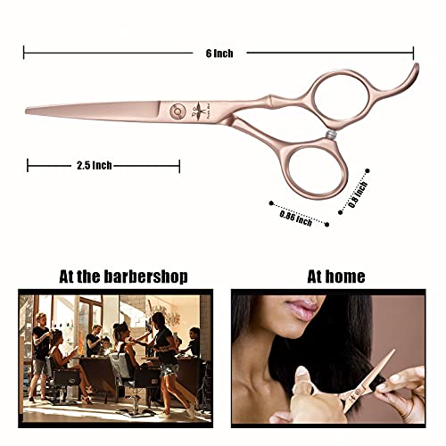 PURPLEBIRD 6" Professional Hair Cutting Shears - Japanese 440C Stainless Steel