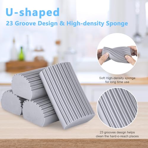 4 Pack Reusable Magic Duster Sponges for Easy Cleaning
