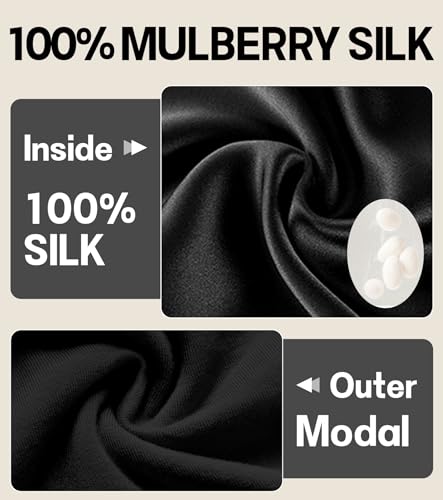 SECZIPE Mulberry Silk Sleep Bonnet - Adjustable Hair Protection Cap