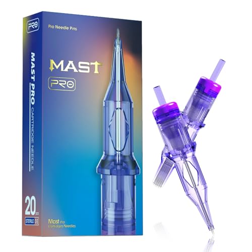 Mast Pro Tattoo Cartridges - 20 Pcs Assorted Mix, 10 Sizes Disposable Needles