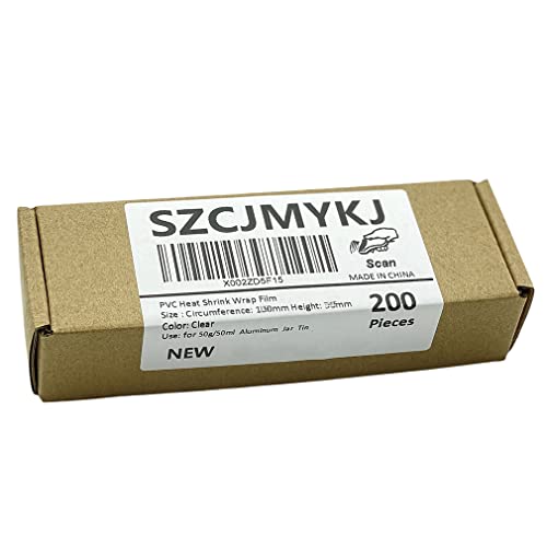 200 Clear Perforated Shrink Bands for 50g Aluminum Jars - Easy to Use