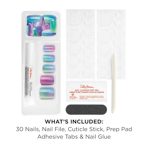 Sally Hansen Press-On Nails | Square Shape | 30 Unique Designs