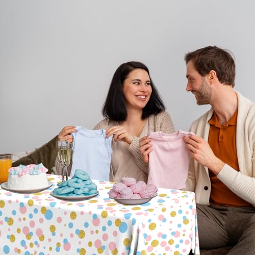 Gender Reveal Tablecloths - 3 Disposable Covers for Baby Showers