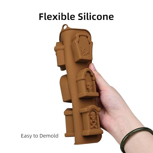 Halloween Gravestone Candy Molds - 2 Pcs Silicone Tombstone Molds