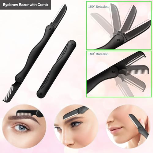 7-in-1 Eyebrow Grooming Kit for Men & Women - Razor, Scissors, Tweezers & More