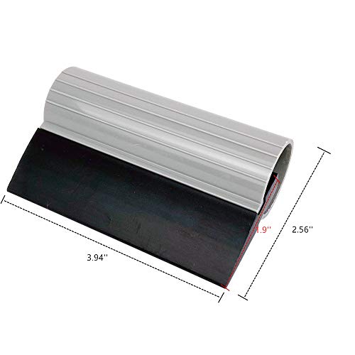 ECOmorning 4 Inch Mini Silicone Squeegee with Anti-Slip Handle for Car Wraps and Window Cleaning