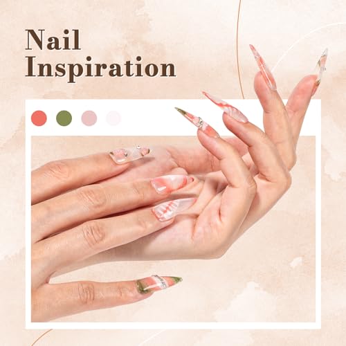 MelodySusie Clear Blooming Gel Nail Polish - Marble & Watercolor Effects