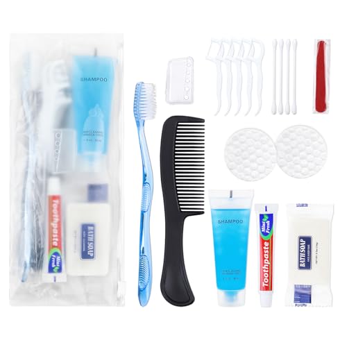 Pack of 5 Personal Hygiene Toiletry Kits - Travel Size, Individually Packed
