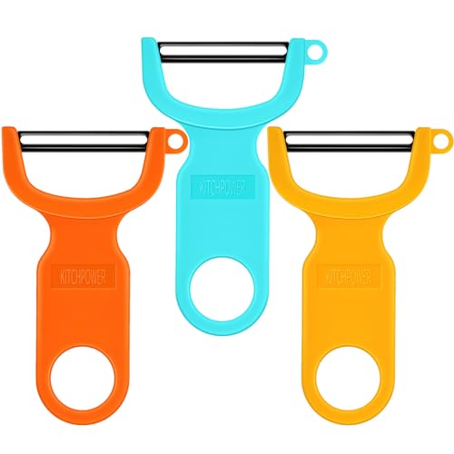 KITCHPOWER Vegetable Peeler Set - Carbon Steel Blades, 3 Pack