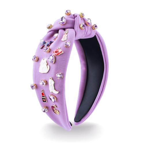 Purple Music Jeweled Headband for Women - Chic Hair Accessory